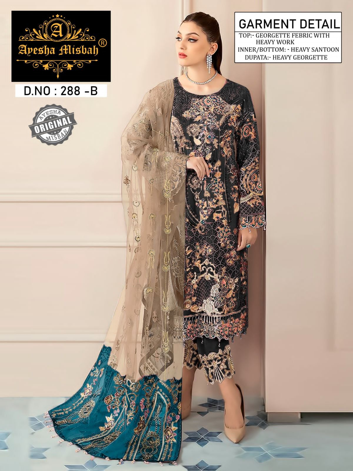 Ayesha Misbah 288 Georgette Pakistani Suits Wholesale Shop In Surat
